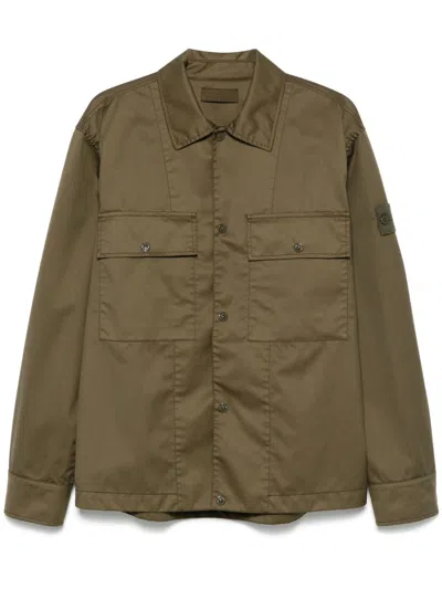Stone Island Compass-badge Jacket In Green