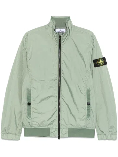 Stone Island Compass-badge Jacket In Green