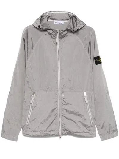 Stone Island Compass-badge Jacket In Grey