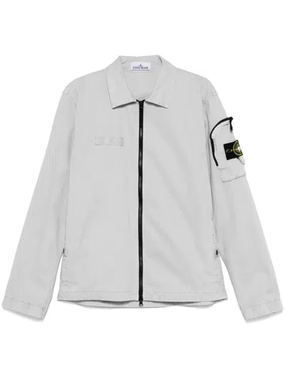 Stone Island Compass-badge Jacket In Grey
