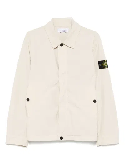 Stone Island Compass-badge Jacket In Neutrals