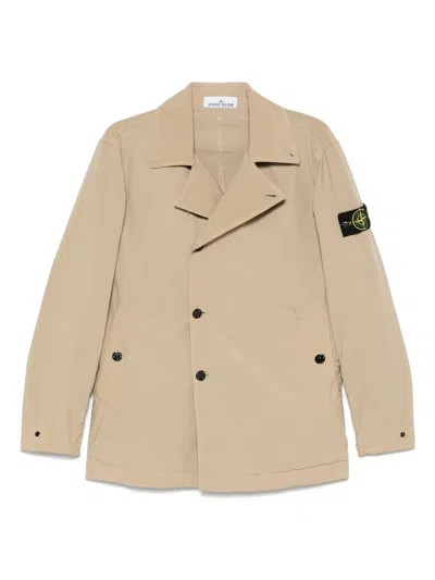 Stone Island Compass-badge Jacket In Neutrals