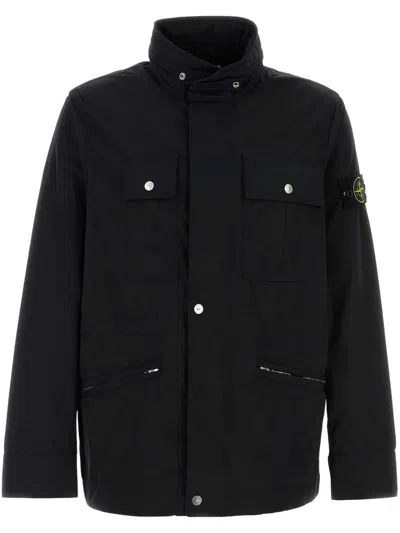 Stone Island Compass-badge Jacket In Black