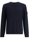 Stone Island Wool Round Neck Sweater In Black