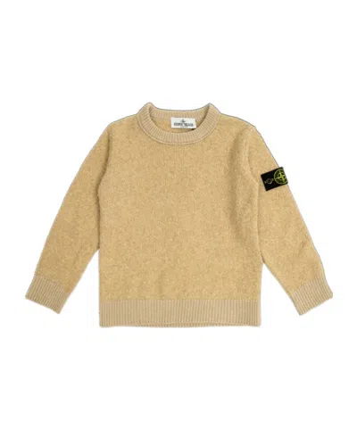 Stone Island Kids' Compass-badge Jumper In Neutral