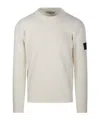 Stone Island Maglione In Cotone Lilla  Uomo In White