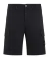 Stone Island Men Slim-fit Cargo Bermuda Shorts With Zip Pockets In Blue