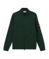 Stone Island Ribbed Virgin-wool Cardigan In Green