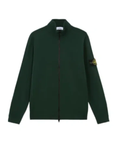 STONE ISLAND COMPASS-BADGE KNIT CARDIGAN