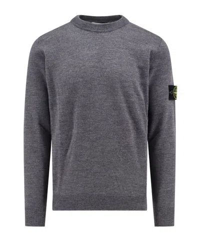 STONE ISLAND STONE ISLAND LOGO PATCH CREWNECK JUMPER