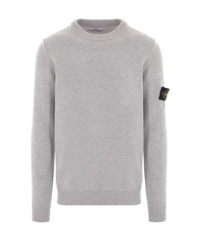 STONE ISLAND STONE ISLAND LOGO PATCH CREWNECK SWEATER