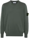 Stone Island Malfilé Cotton Fleece Sweatshirt In Green