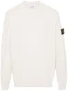 Stone Island Wool Blend Sweatshirt With Iconic Logo Patch And Timeless Design In Neutrals