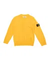 Stone Island Compass Badge Knitted Jumper In Yellow