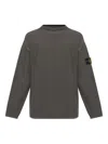 Stone Island Compass-badge Knitted Sweater In Gray