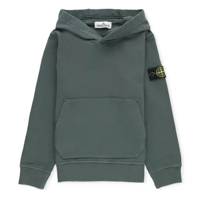 STONE ISLAND COMPASS-BADGE LONG-SLEEVED HOODIE