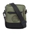 Stone Island Compass-badge Messenger Bag In Green