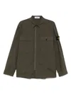 Stone Island Compass-badge Overshirt In Green