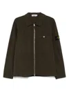 Stone Island Compass-badge Overshirt In Green