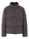 Stone Island Compass-badge Padded Jacket In Gray