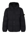 Stone Island Compass-motif Padded Jacket In Black