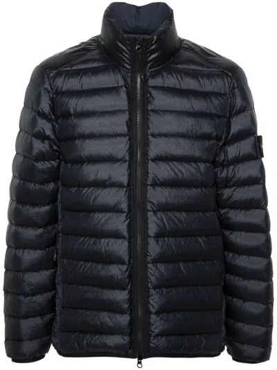 Stone Island Compass-badge Padded Jacket In Blue