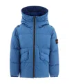 Stone Island Compass-badge Padded Jacket In Blue