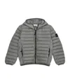 Stone Island Compass-badge Padded Jacket In Gray