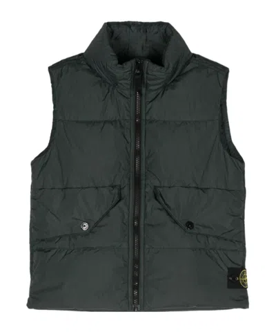 Stone Island Compass-badge Padded Vest In Green