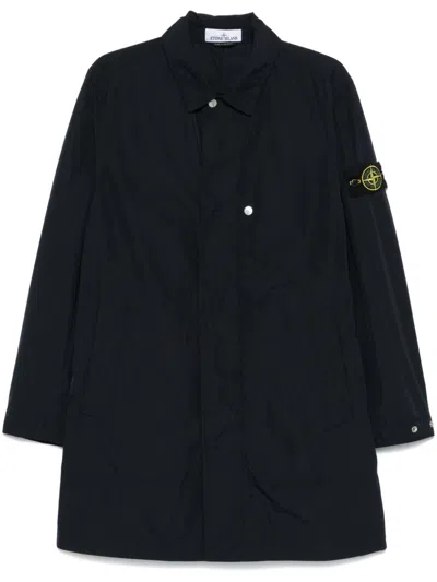 Stone Island Compass-badge Parka In Blue