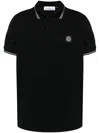 Stone Island Mens Black Brand-patch Regular-fit Stretch-cotton Polo Shirt Xl In Black