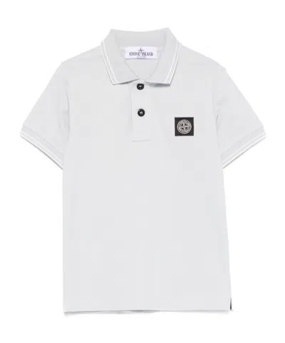 Stone Island Compass-badge Polo Shirt In Blue