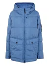 Stone Island Compass-badge Puffer Jacket In Blue