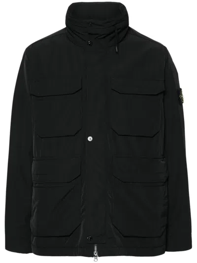 Stone Island Compass-badge Puffer Jacket In Black