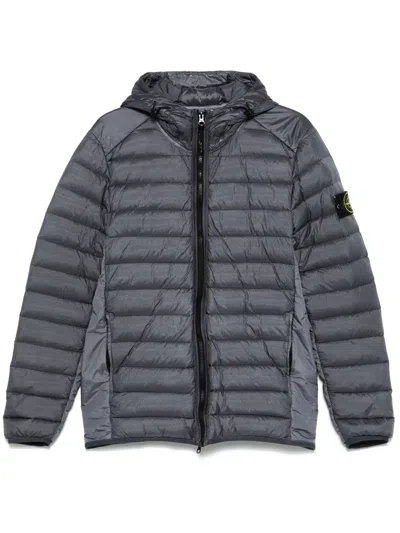 Stone Island Compass-badge Puffer Jacket In Blue