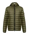 Stone Island Compass Badge Puffer Jacket In Green