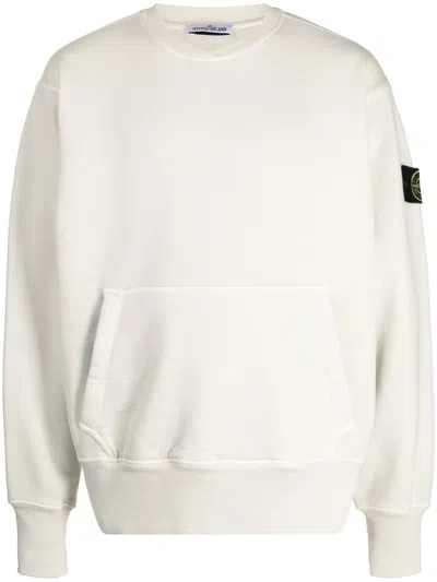 STONE ISLAND COMPASS-BADGE RIBBED-KNIT JUMPER