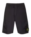 Stone Island Cargo Bermuda Shorts In Gray