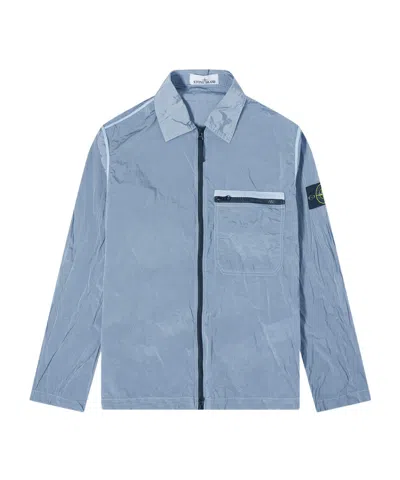 Stone Island Compass-badge Shell Jacket In Blue