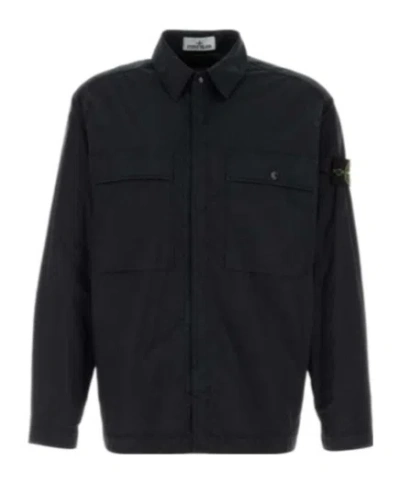STONE ISLAND STONE ISLAND LOGO PATCH OVERSHIRT