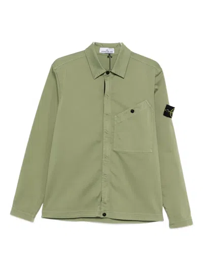 Stone Island Compass-badge Shirt In Green