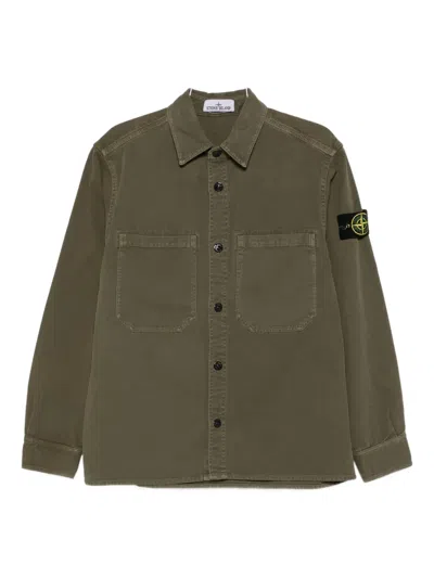 Stone Island Organic Cotton Shirt In Green