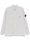 Stone Island Compass-badge Shirt In Grey