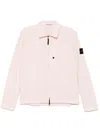 Stone Island Compass-badge Shirt Jacket In Pink