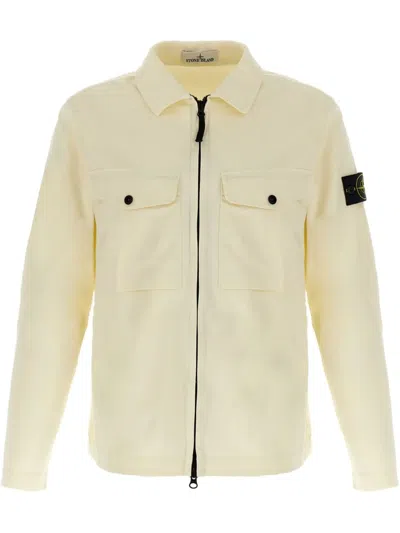 Stone Island Compass-badge Jacket In Yellow