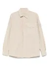Stone Island Compass-badge Shirt In Neutrals