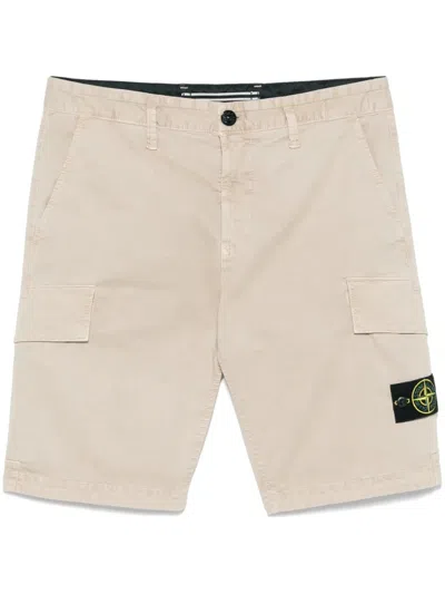 Stone Island Cotton Pants In Desert