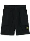 Stone Island Compass-badge Shorts In Black