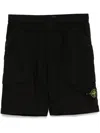 Stone Island Compass-badge Shorts In Black