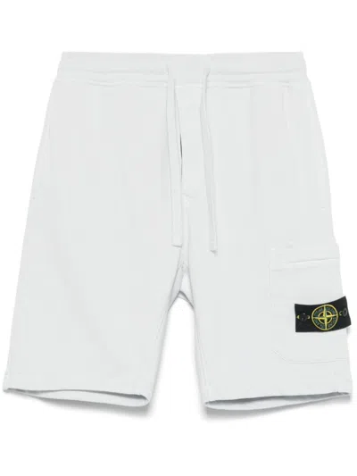 Stone Island Compass-badge Shorts In Blue